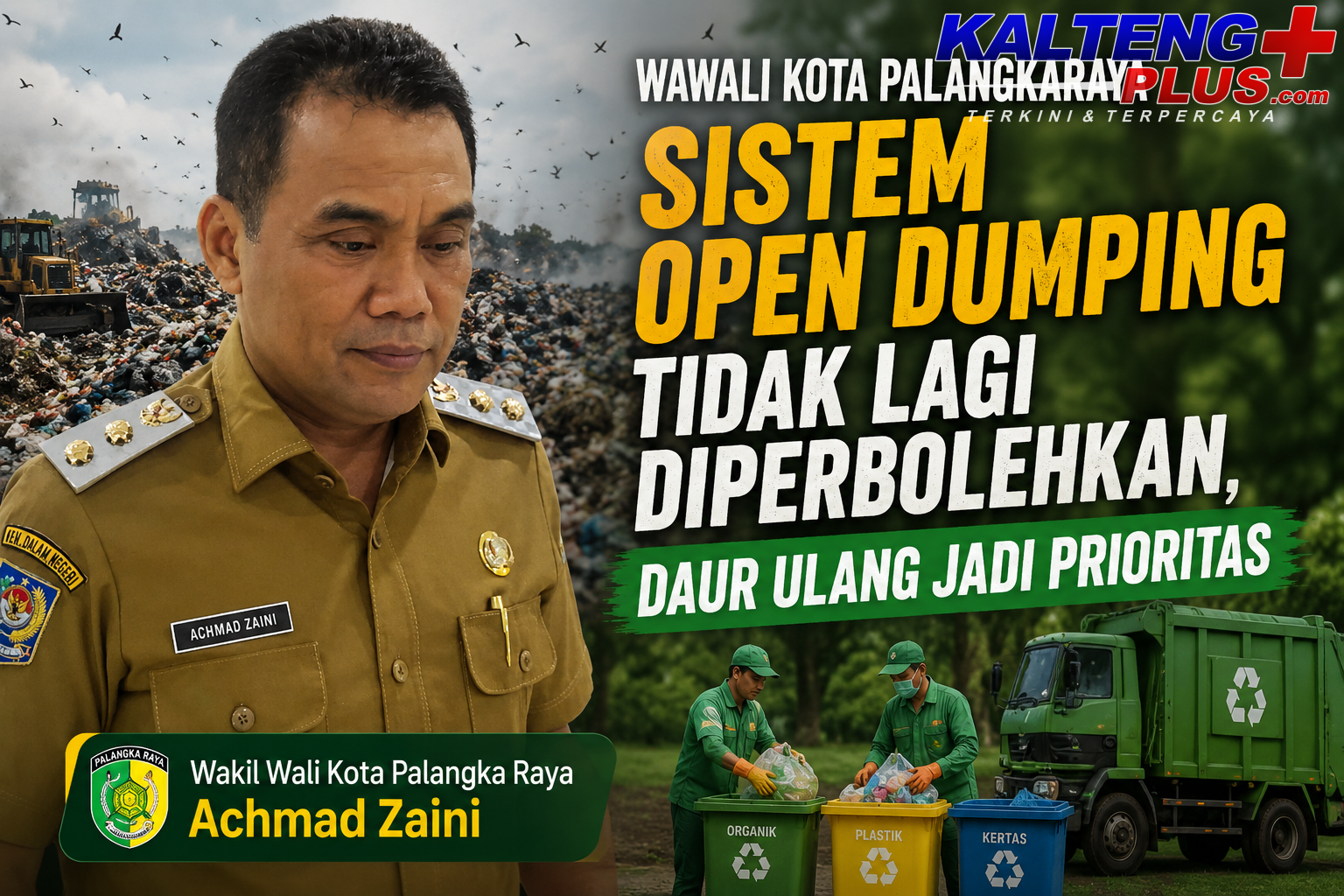 Wawali Kota Palangkaraya Sistem Open Dumping Tidak Lagi Diperbolehkan Daur Ulang Jadi Prioritas