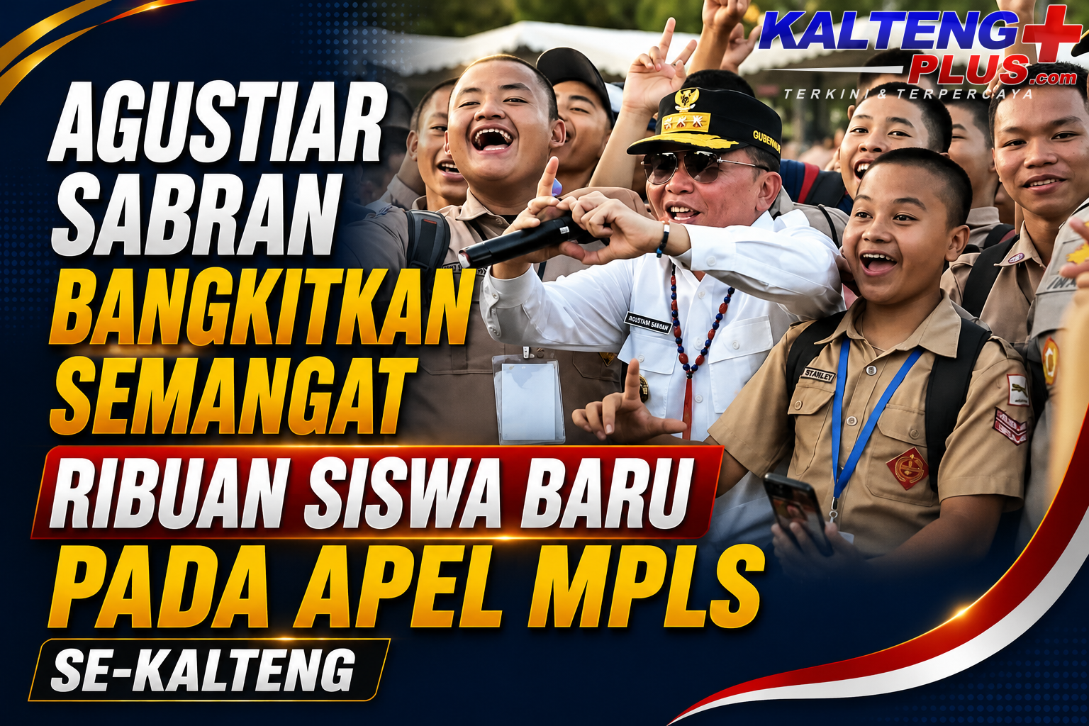 agustiar sabran motivasi ribuan siswa baru pada apel mpls smasmkskh se kalteng