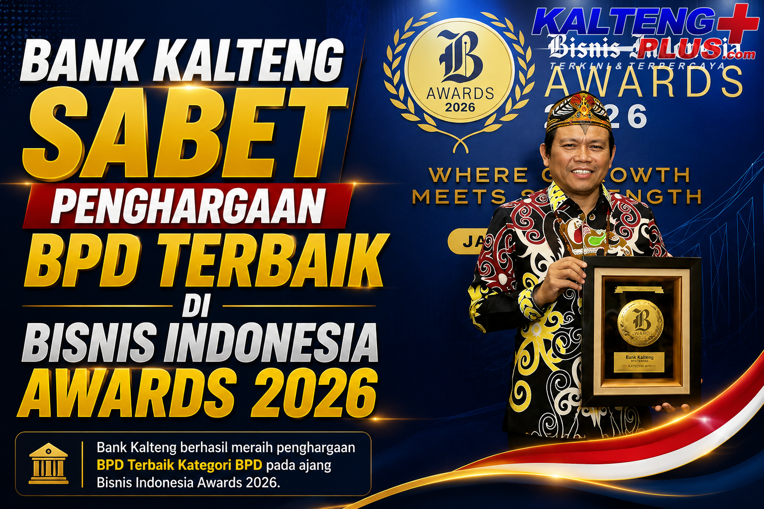 bank kalteng raih penghargaan bia 2026 sebagai bpd terbaik kategori aset rp20–40 triliun