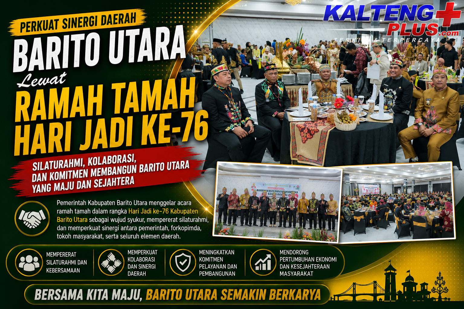 barito utara perkuat sinergi daerah lewat ramah tamah hari jadi ke 76