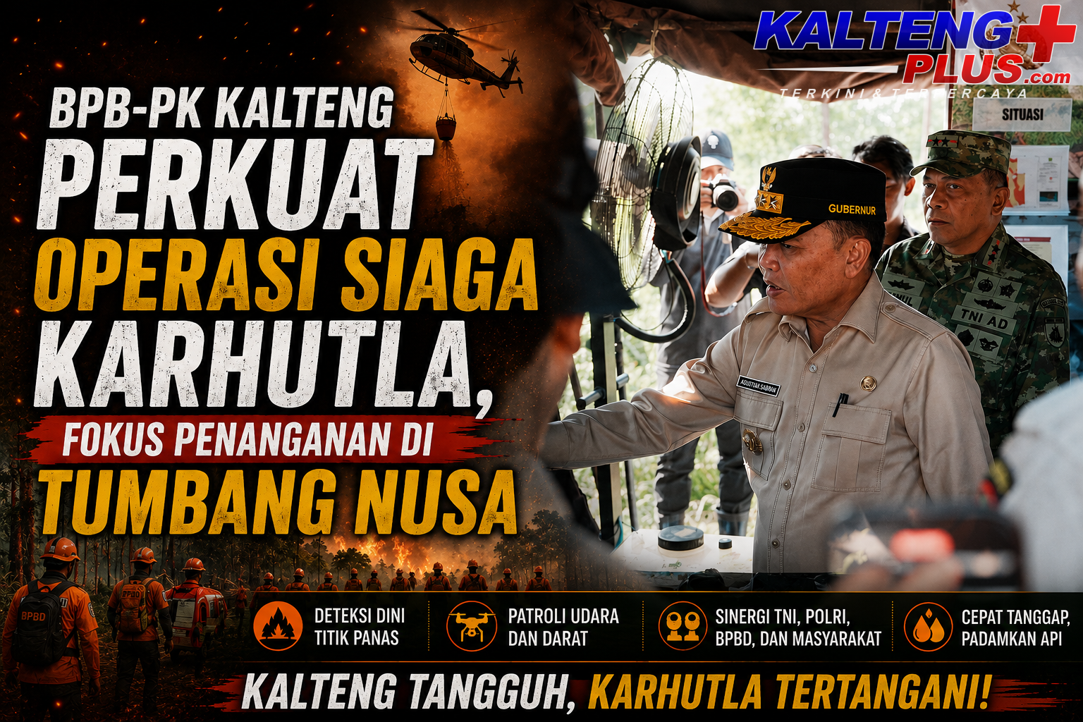 bpb pk kalteng perkuat operasi siaga karhutla fokus penanganan di tumbang nusa