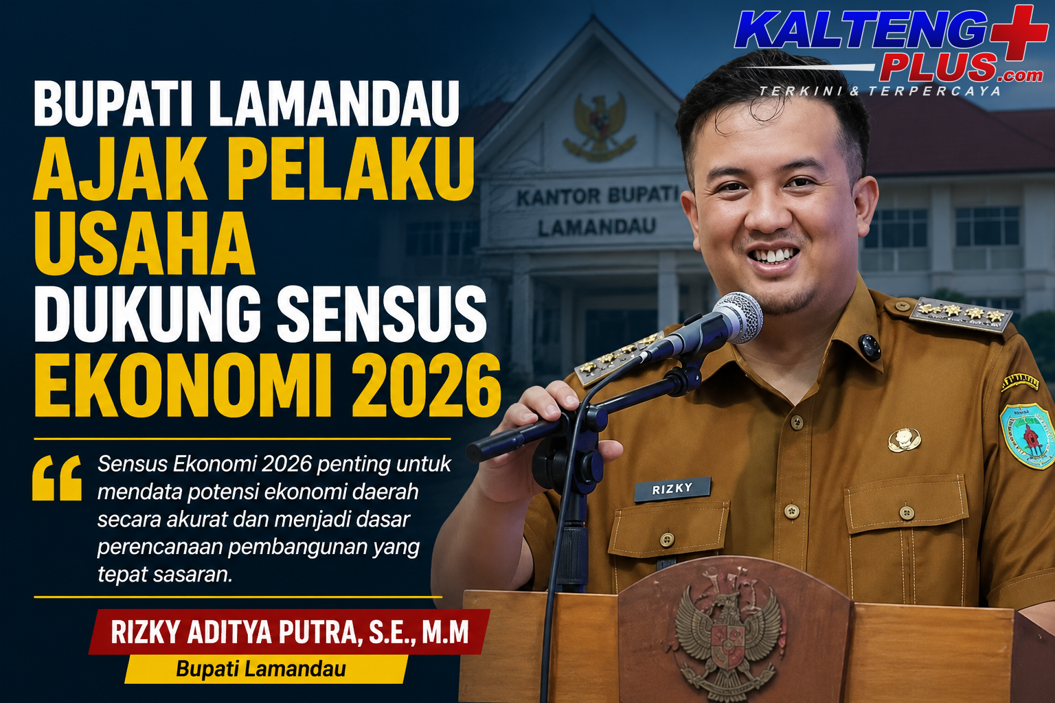 bupati lamandau ajak pelaku usaha dukung sensus ekonomi 2026