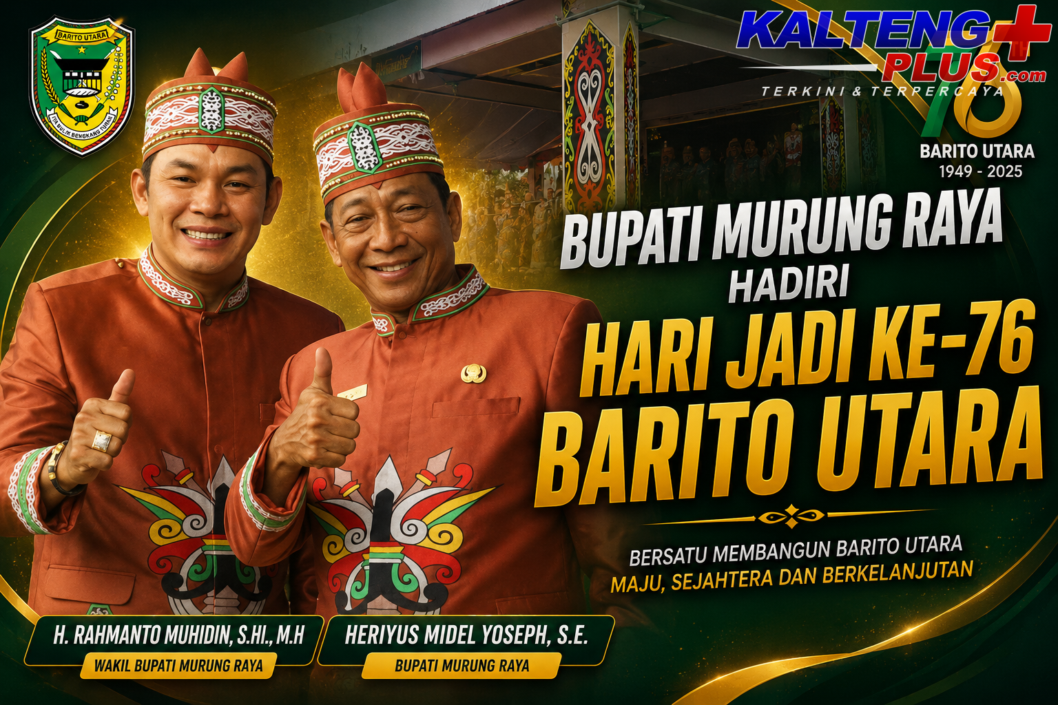 bupati murung raya hadiri hari jadi ke 76 barito utara