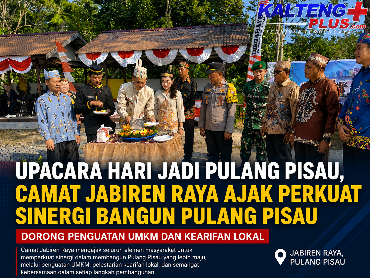 camat jabiren raya ajak warga perkuat sinergi bangun pulang pisau
