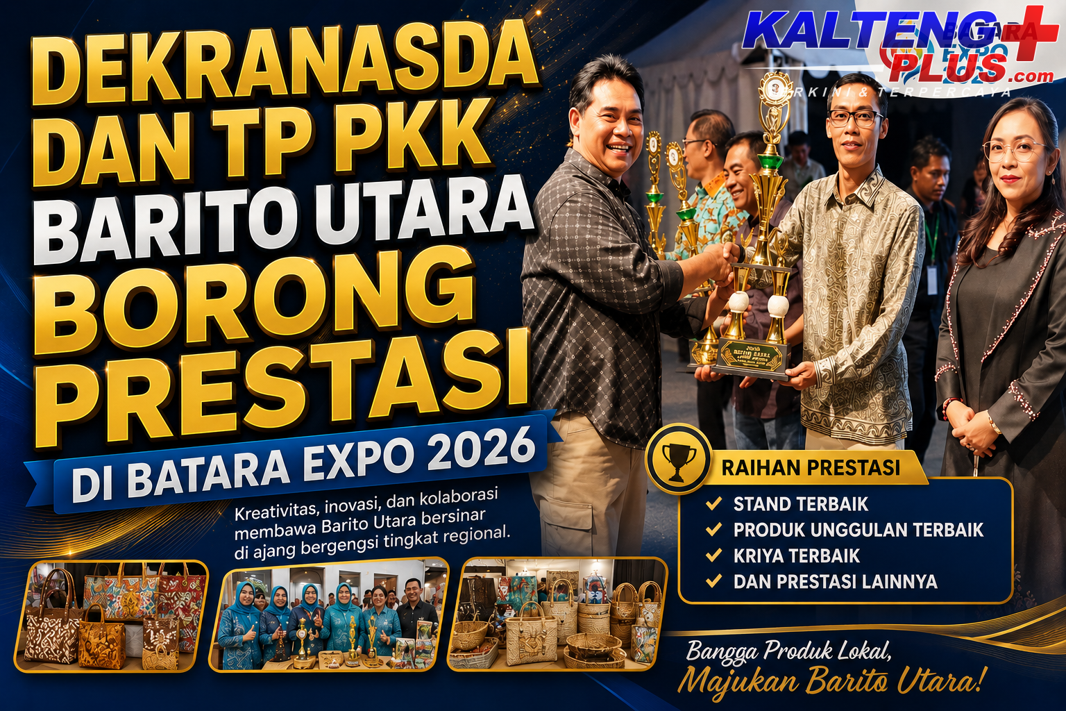 dekranasda dan tp pkk barito utara borong prestasi di batara expo 2026
