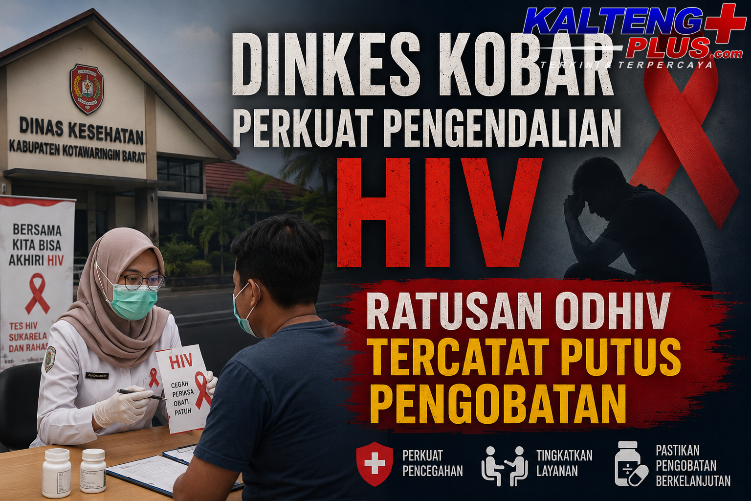 dinkes kobar perkuat pengendalian hiv ratusan odhiv tercatat putus pengobatan