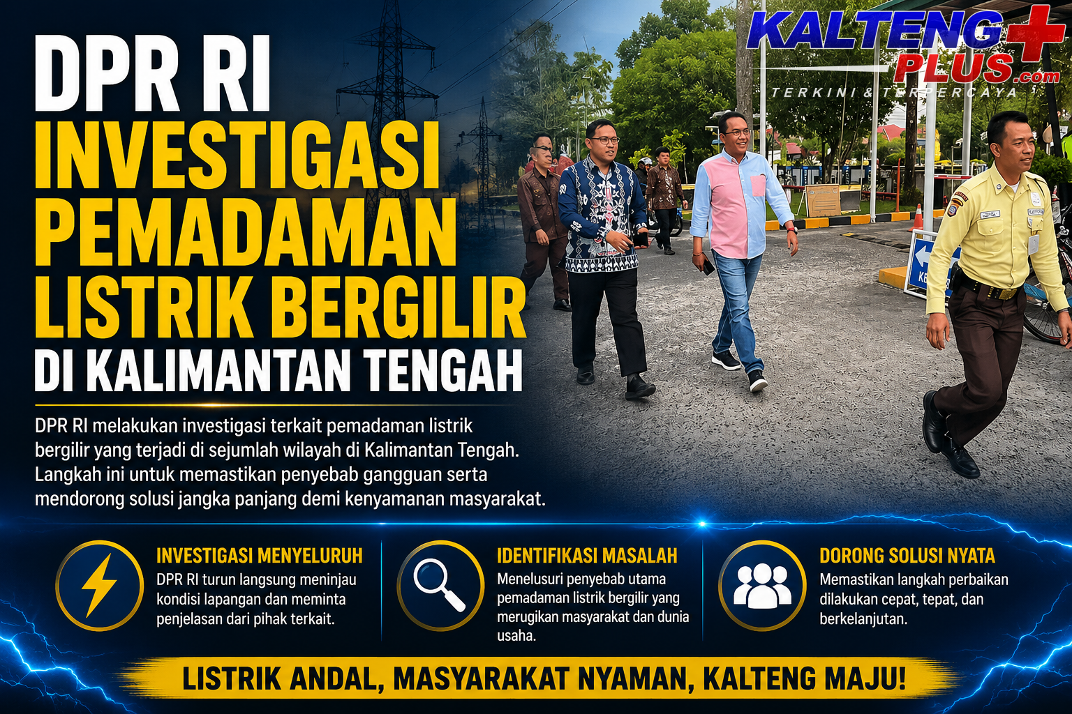dpr ri investigasi pemadaman listrik bergilir di kalimantan tengah
