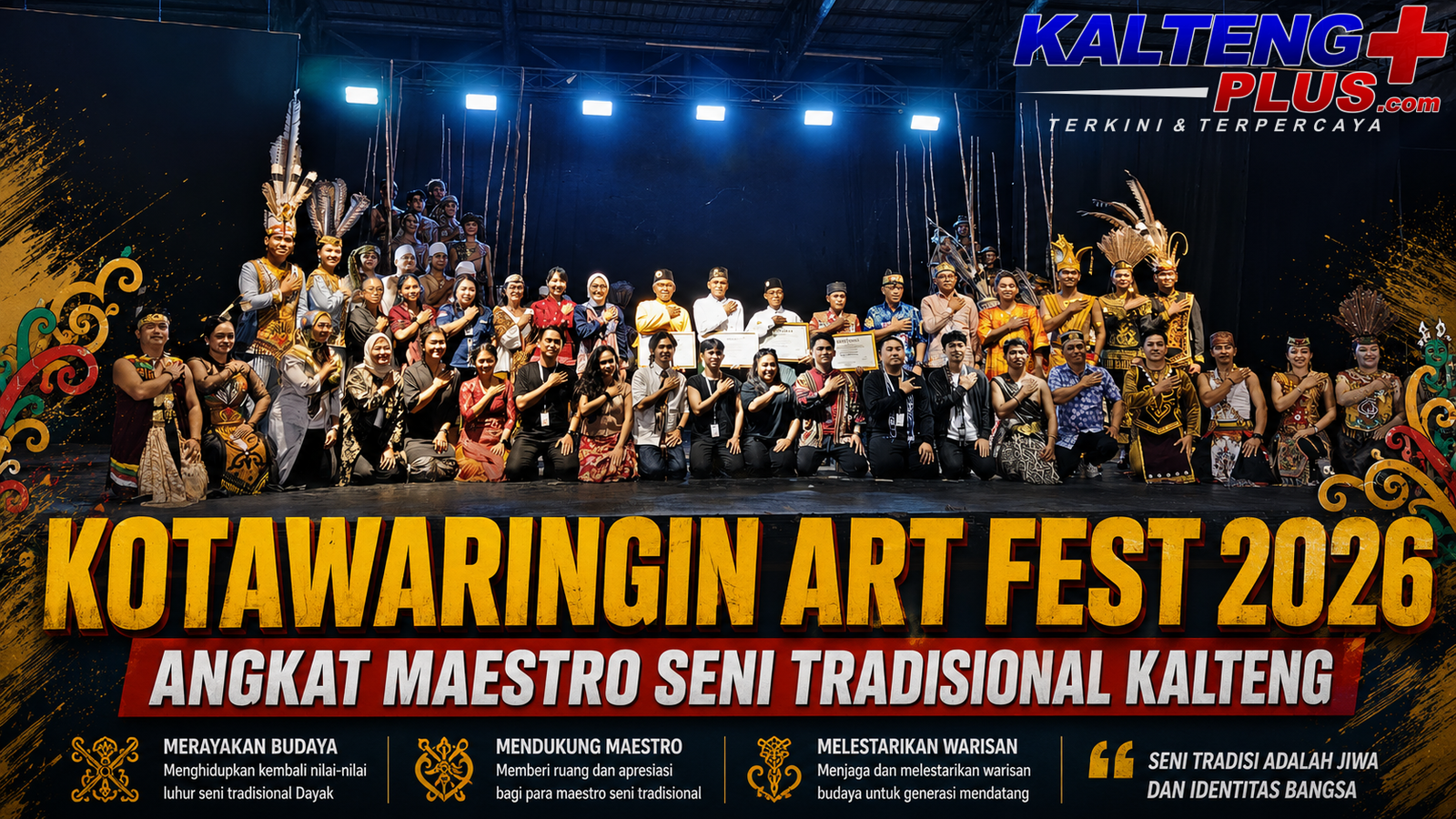 gandeng maestro daerah kotawaringin art fest 2026 pukau penonton lewat laman kutamara