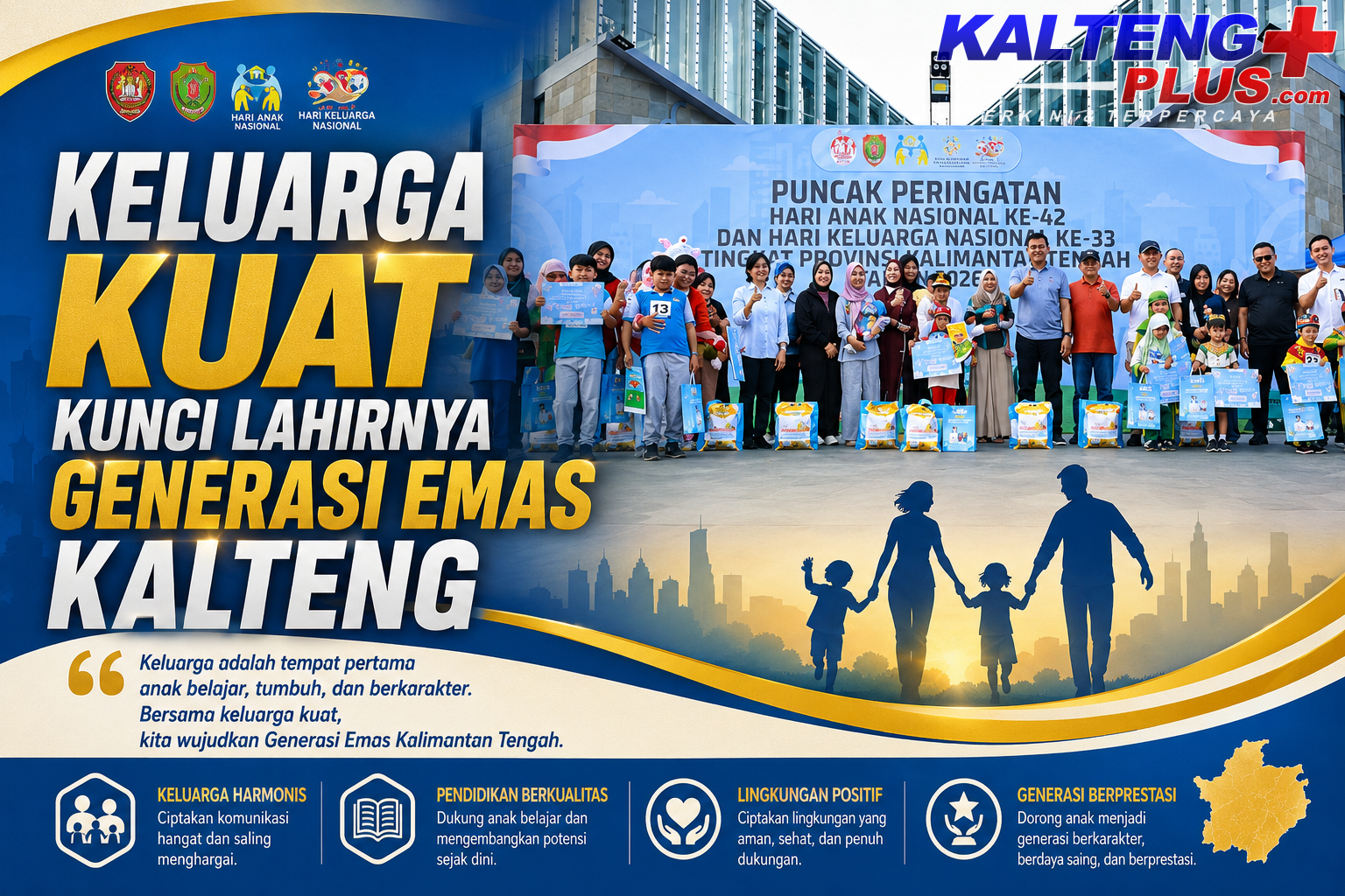 gubernur agustiar sabran ajak perkuat ketahanan keluarga pada peringatan han dan harganas 2026