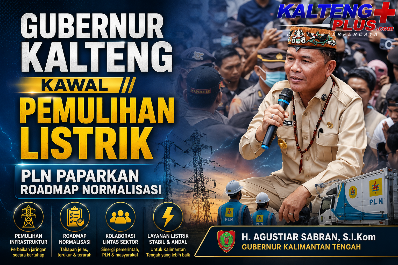 gubernur kalteng kawal pemulihan listrik pln paparkan roadmap normalisasi