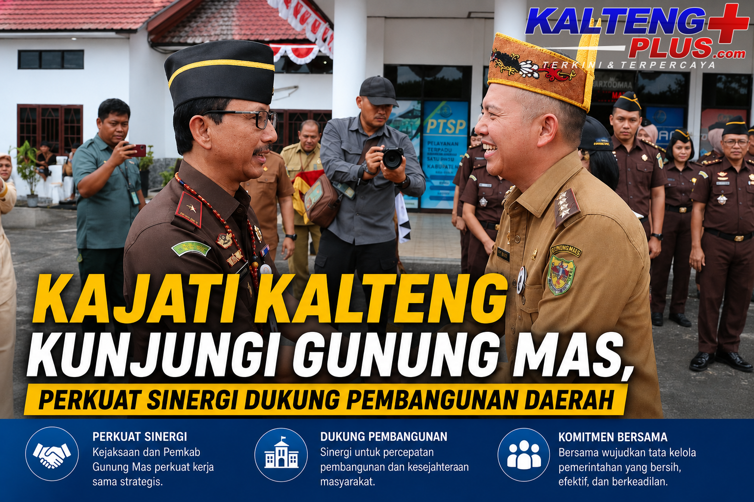 kajati kalteng kunjungi gunung mas perkuat sinergi dukung pembangunan daerah