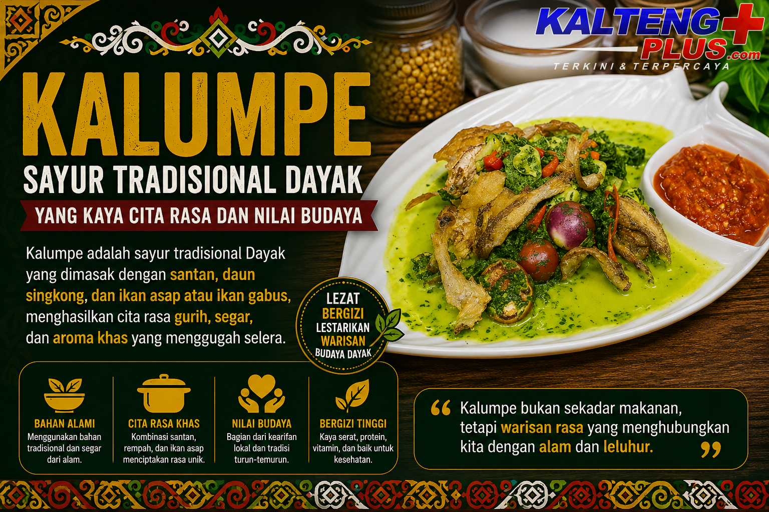 kalumpe sayur tradisional dayak yang kaya cita rasa dan nilai budaya