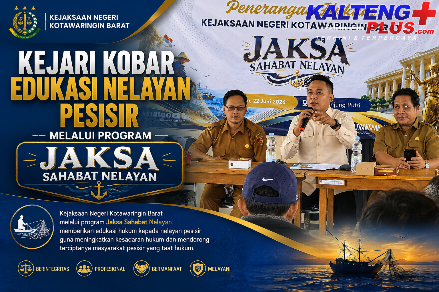 kejari kobar edukasi nelayan pesisir melalui program jaksa sahabat nelayan