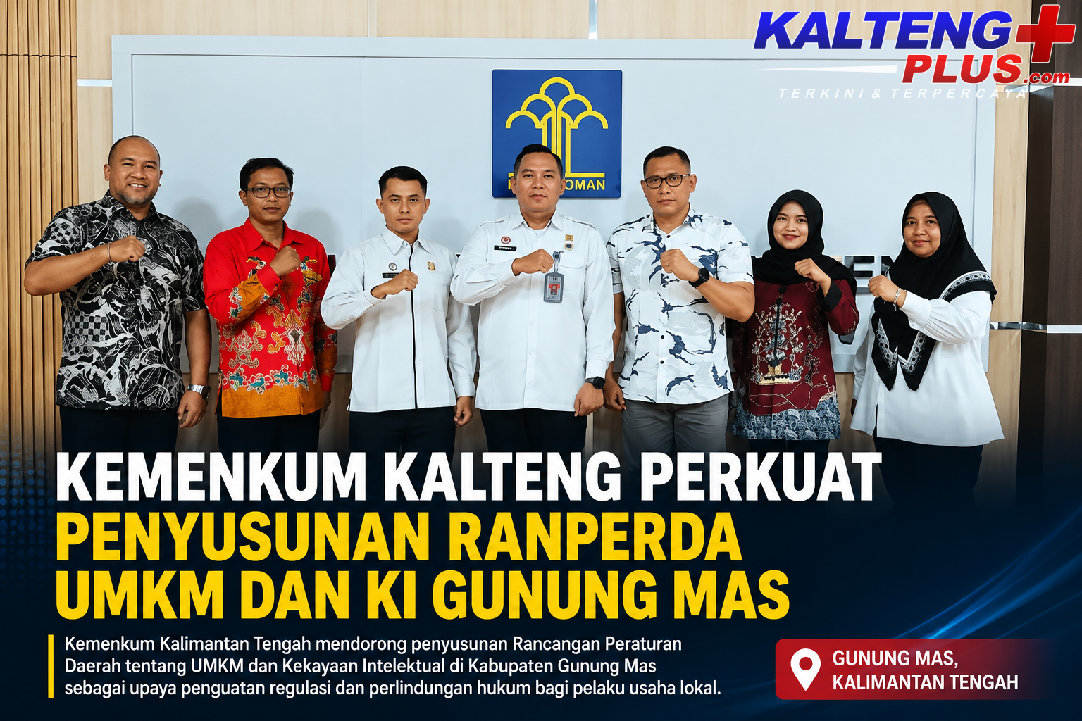 kemenkum kalteng dampingi penyusunan dua ranperda strategis kabupaten gunung mas