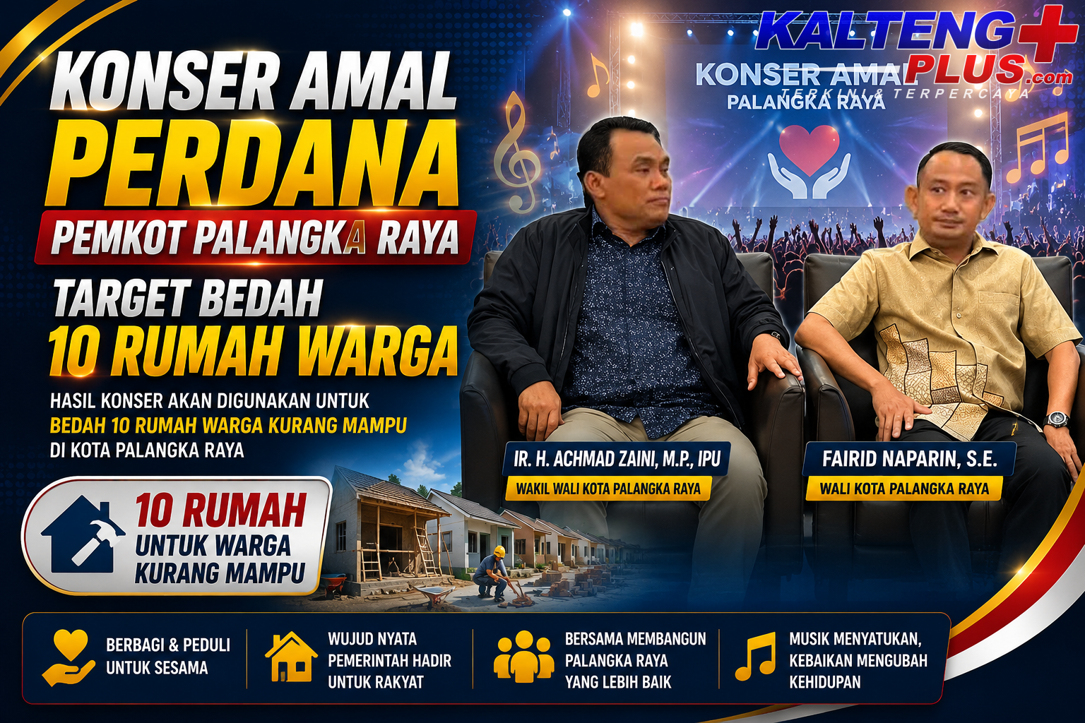 konser amal dan lelang umkm digelar pemkot palangka raya target bedah 10 rumah warga