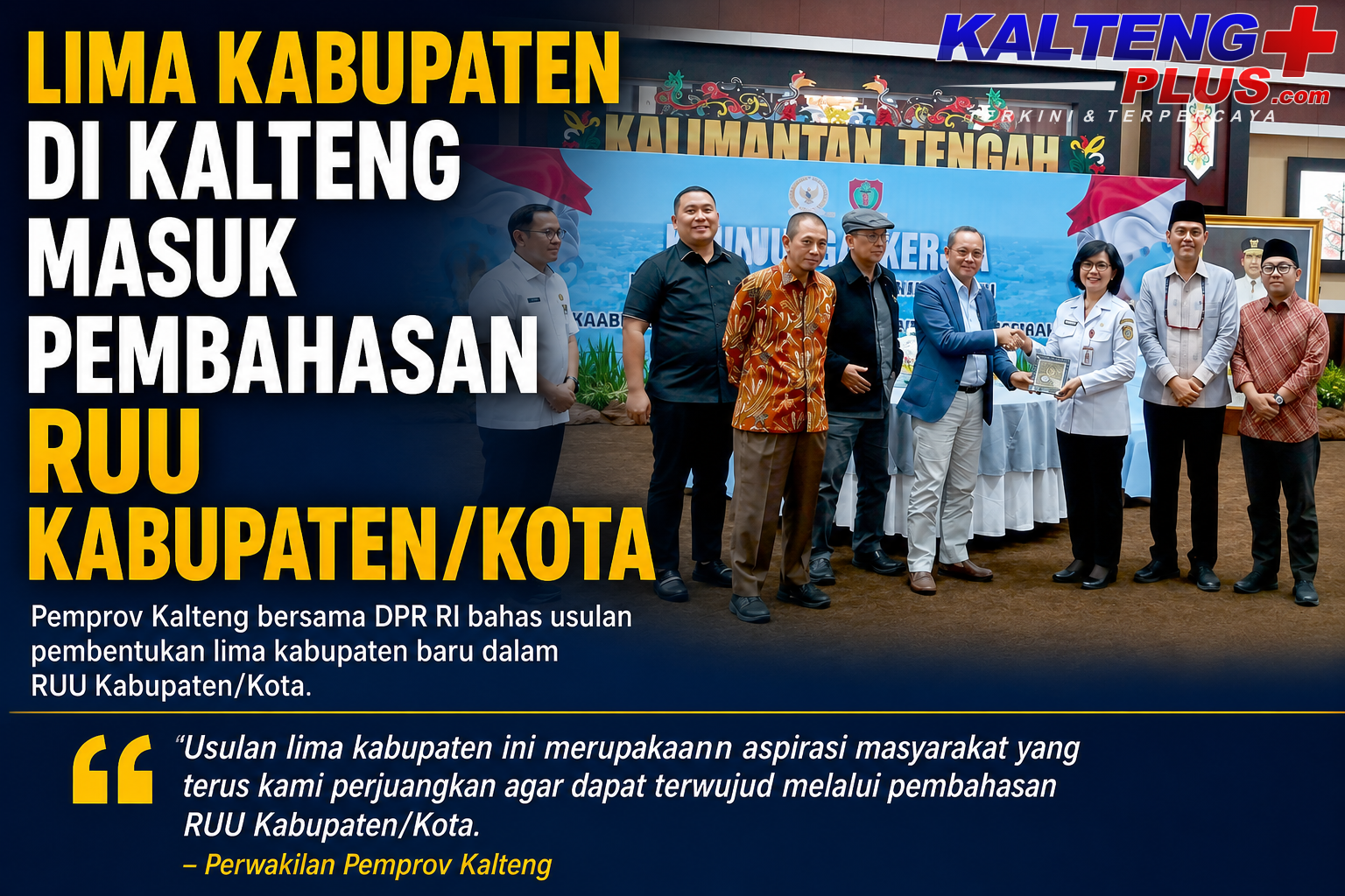 lima kabupaten di kalteng masuk pembahasan ruu kabupatenkota