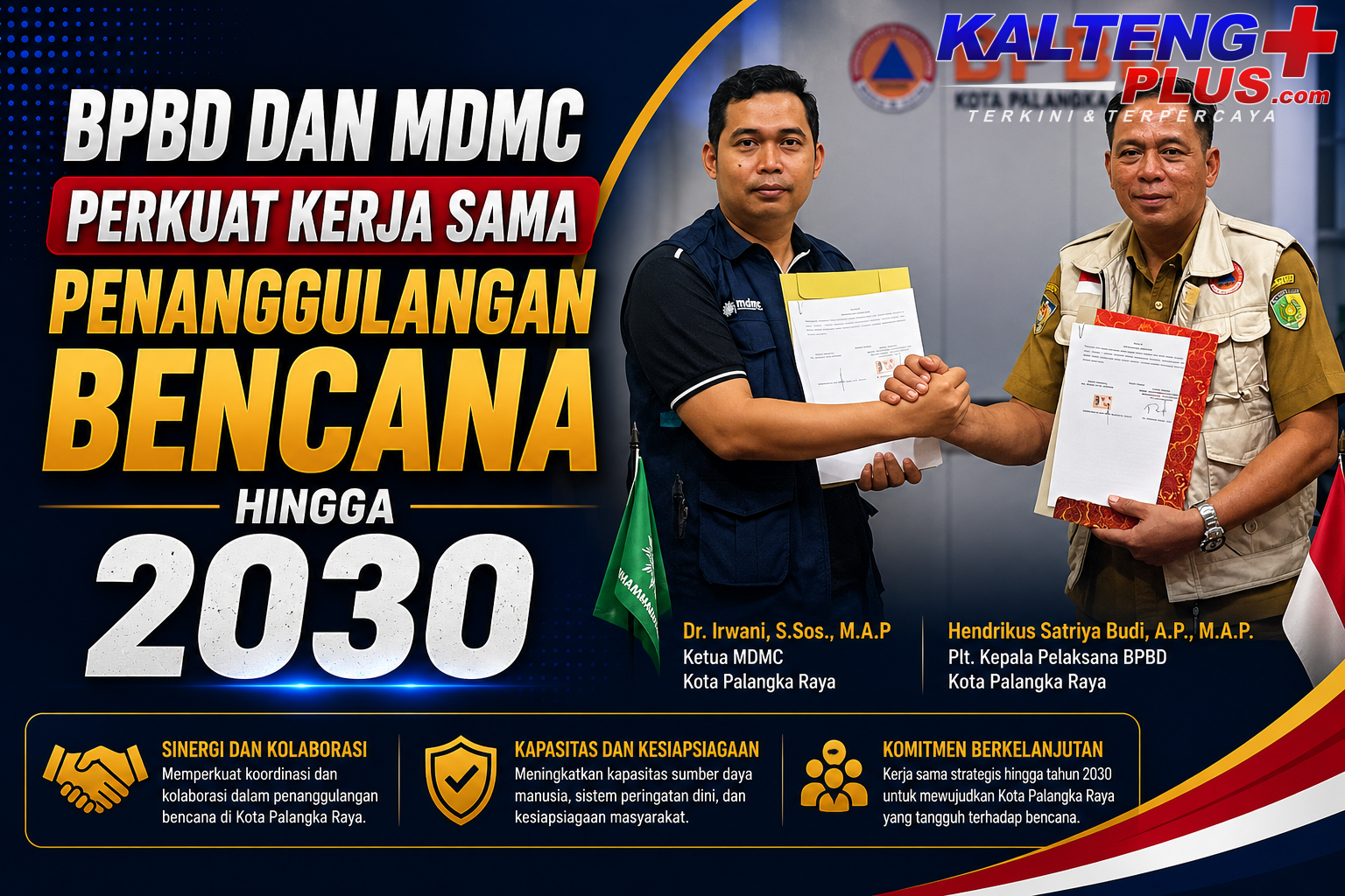 mdmc dan bpbd kota palangka raya perbarui pks penanggulangan bencana hingga 2030