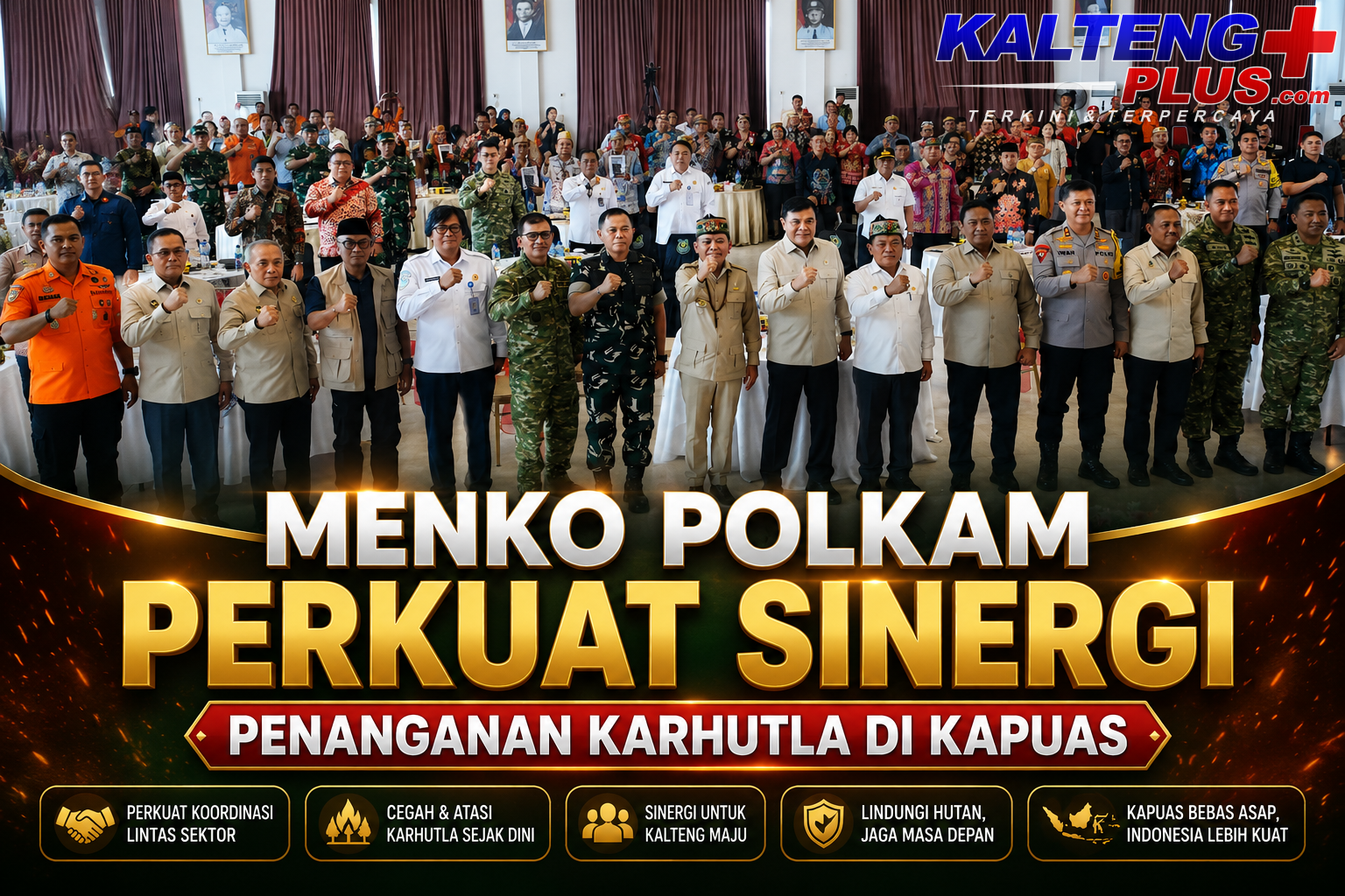 menko polkam perkuat sinergi penanganan karhutla di kapuas