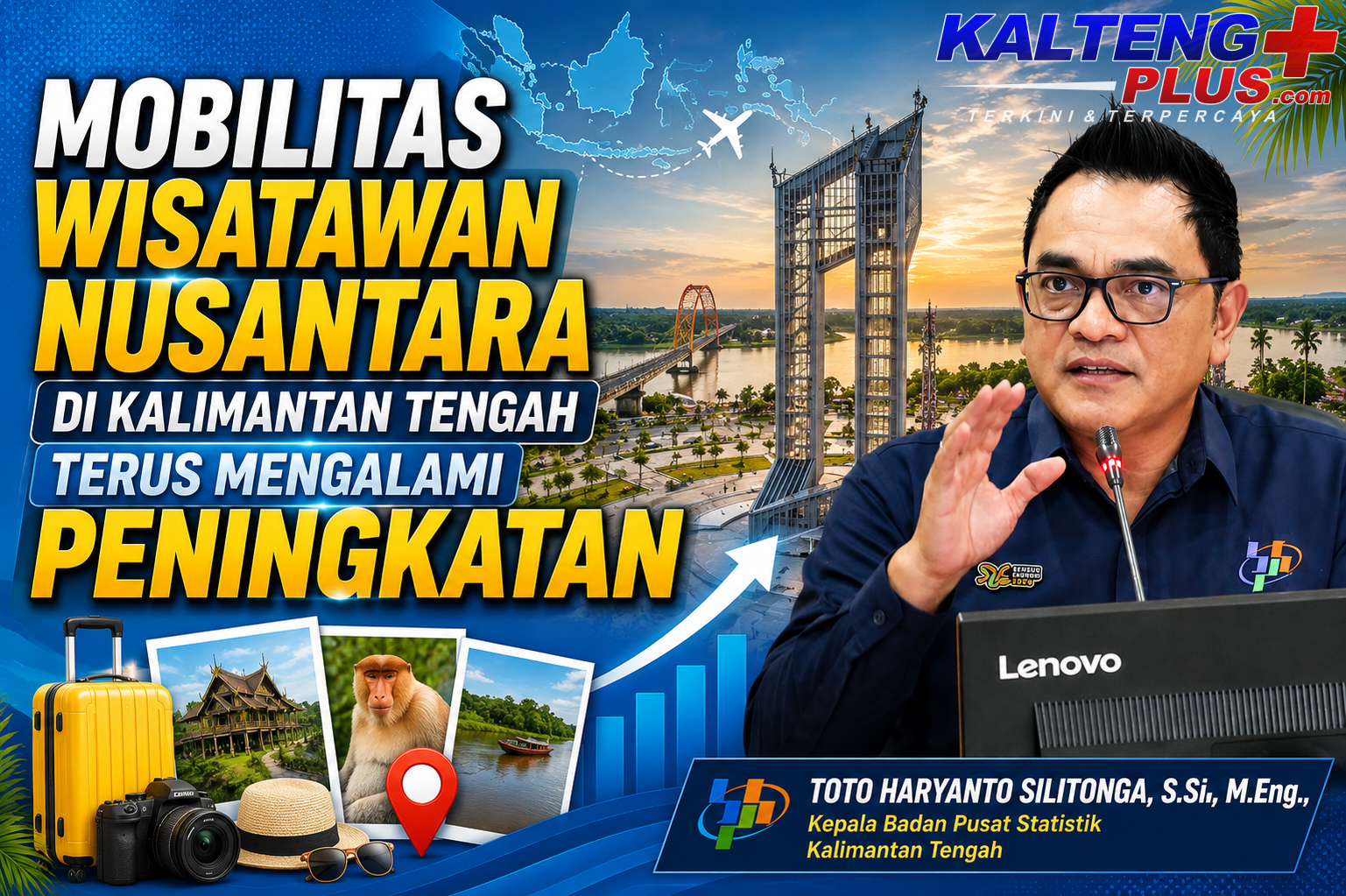 mobilitas wisatawan nusantara di kalimantan tengah terus mengalami peningkatan