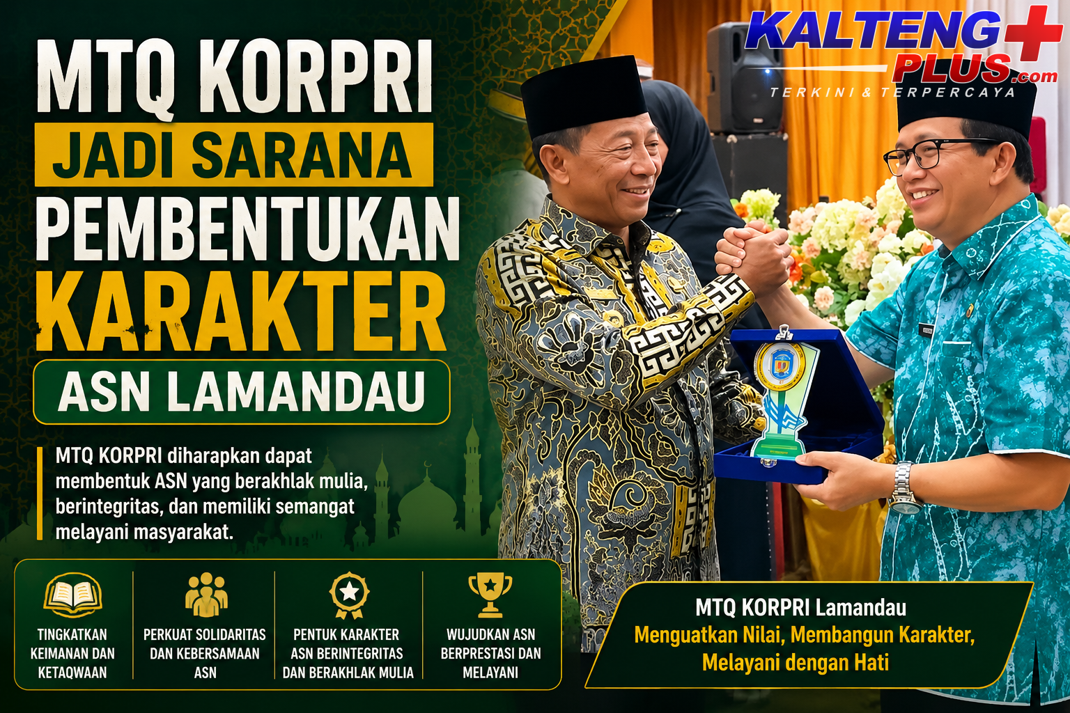 mtq korpri jadi sarana pembentukan karakter asn lamandau
