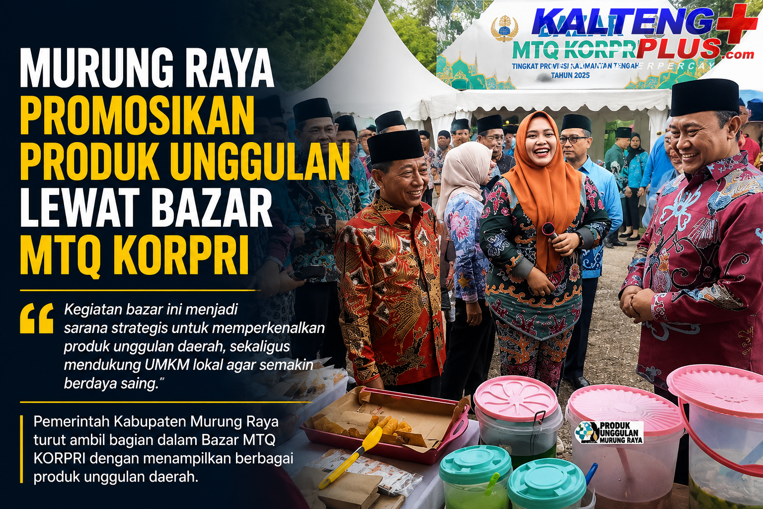 murung raya promosikan produk unggulan lewat bazar mtq korpri