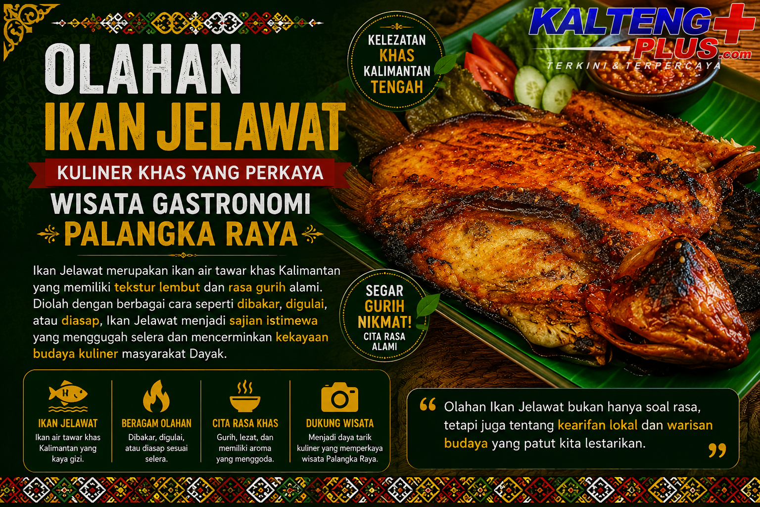 olahan ikan jelawat kuliner khas yang perkaya wisata gastronomi palangka raya