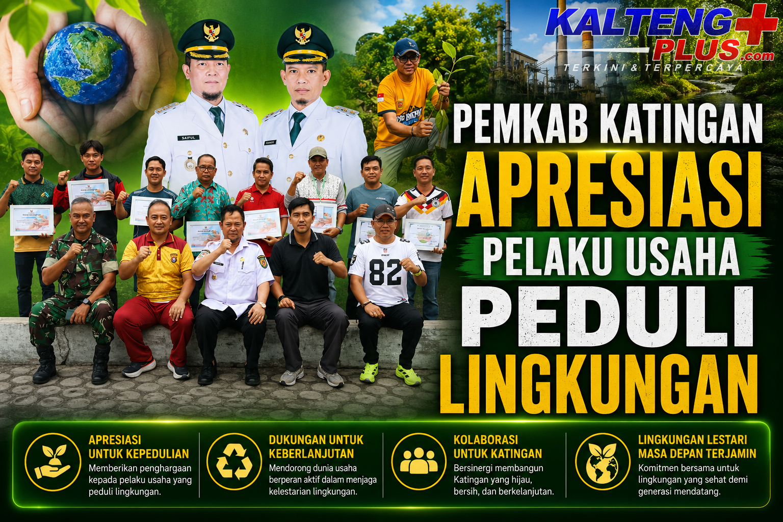 pemkab katingan apresiasi pelaku usaha peduli lingkungan