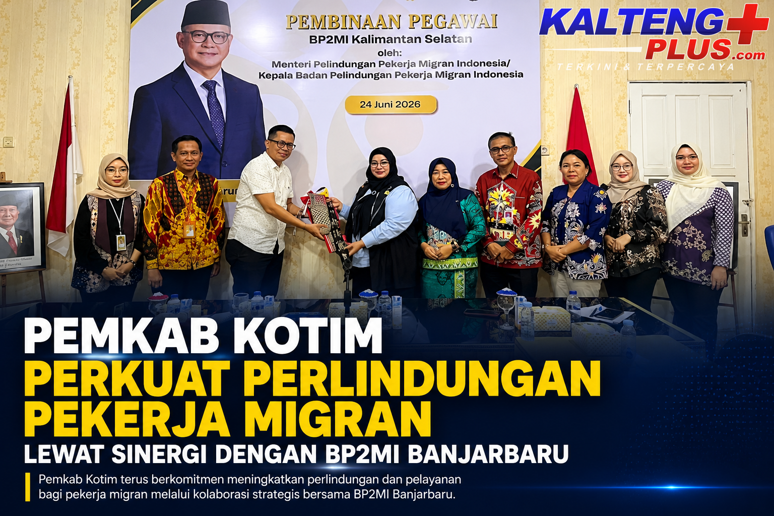 pemkab kotim perkuat perlindungan pekerja migran lewat sinergi dengan bp2mi banjarbaru