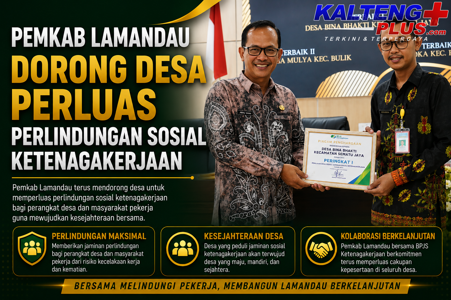 pemkab lamandau dorong desa perluas perlindungan sosial ketenagakerjaan