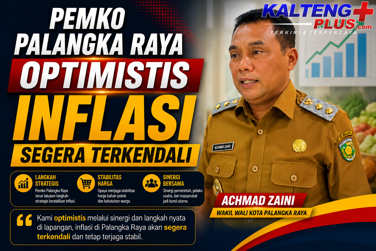 pemko palangka raya optimistis inflasi segera terkendali