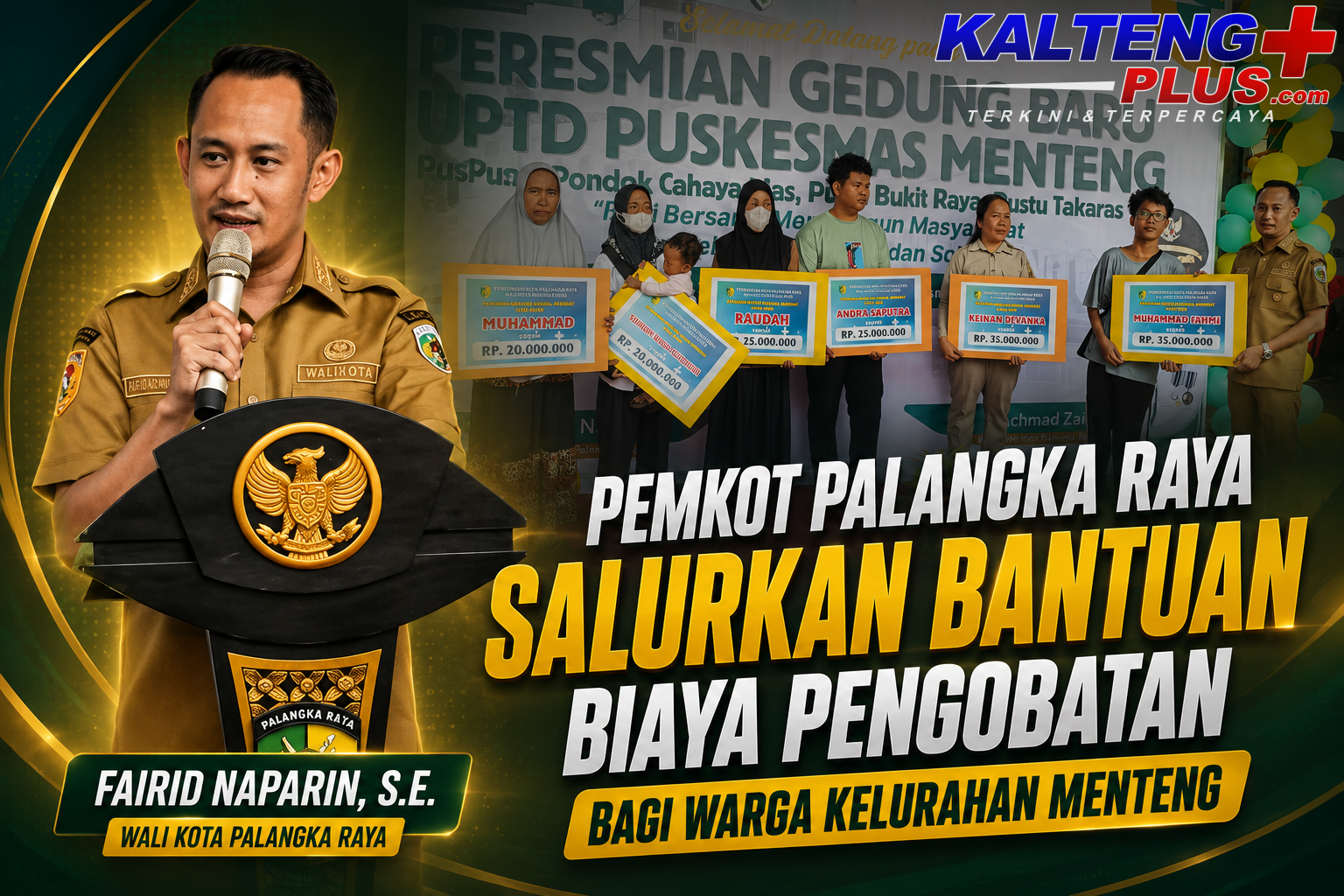 pemkot palangka raya salurkan bantuan biaya pengobatan bagi warga
