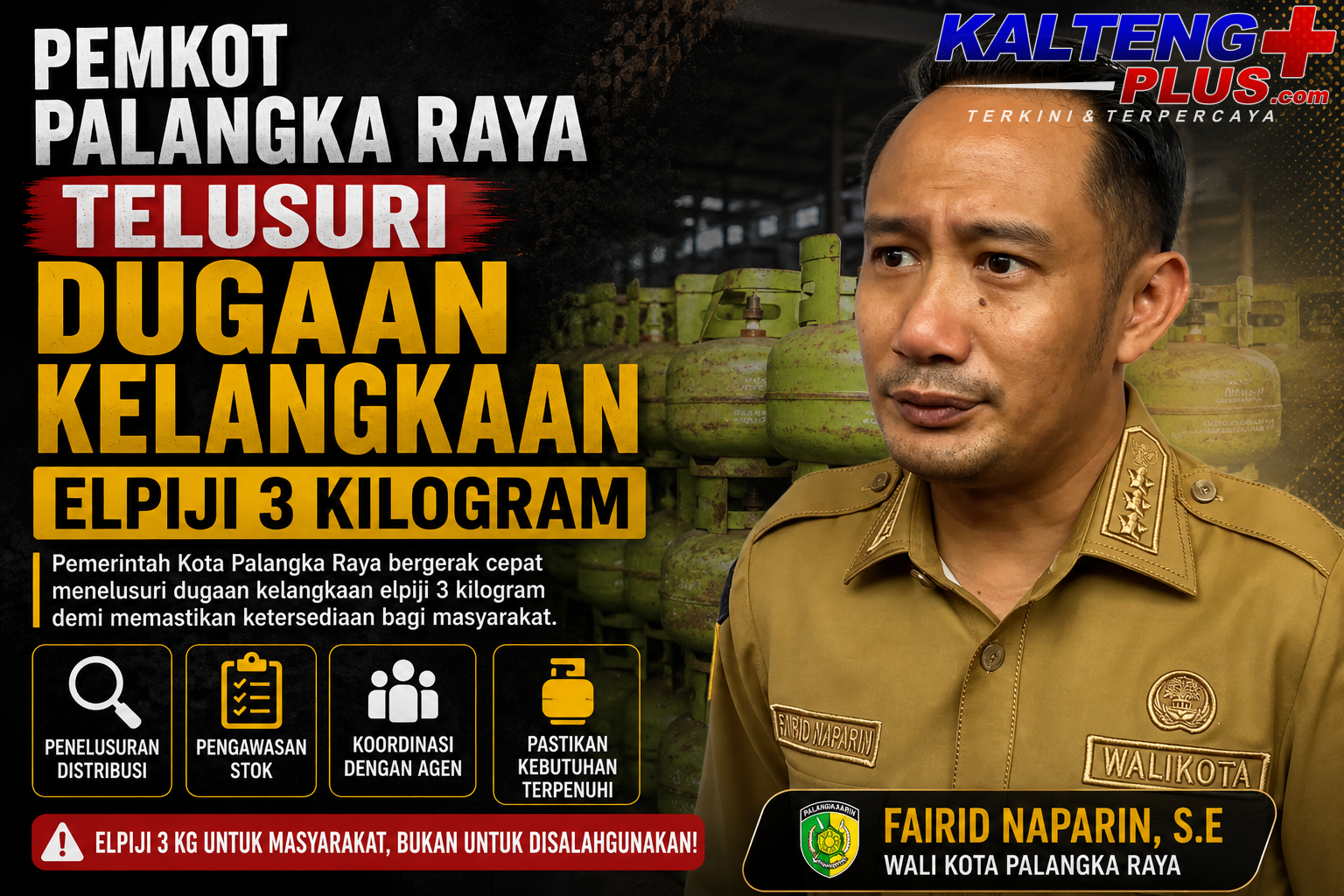 pemkot palangka raya telusuri dugaan kelangkaan elpiji 3 kilogram