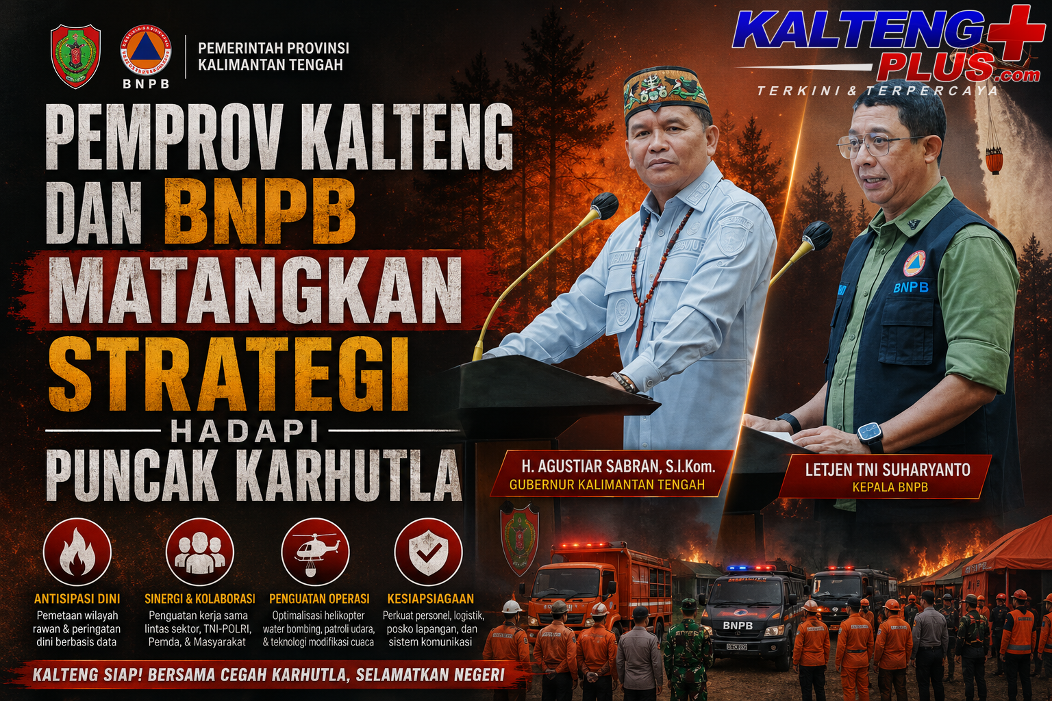 pemprov kalteng dan bnpb perkuat kesiapsiagaan hadapi puncak karhutla 2026
