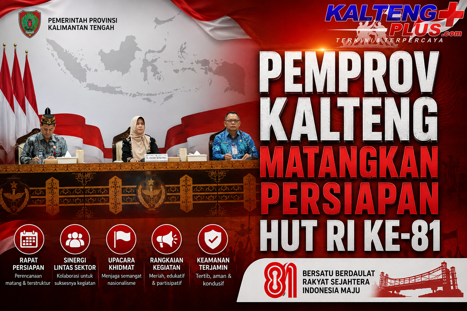 pemprov kalteng matangkan persiapan hut ke 81 kemerdekaan ri tahun 2026