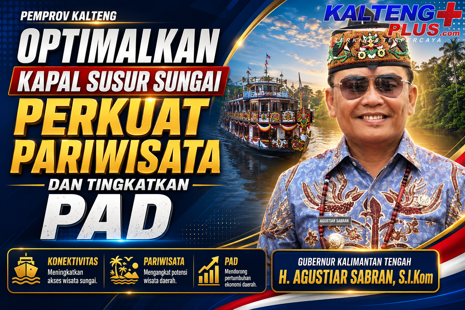 pemprov kalteng optimalkan kapal susur sungai untuk perkuat pariwisata dan tingkatkan pad