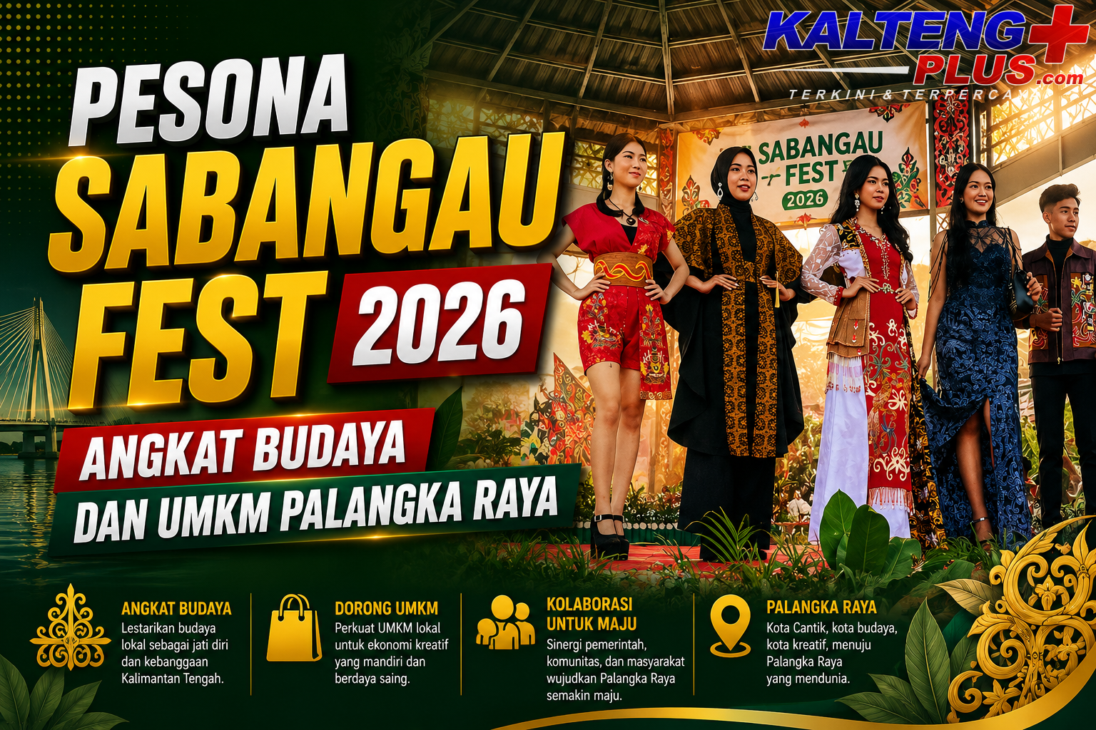 pesona sabangau fest 2026 perkuat identitas budaya dan gerakkan ekonomi kreatif palangka raya