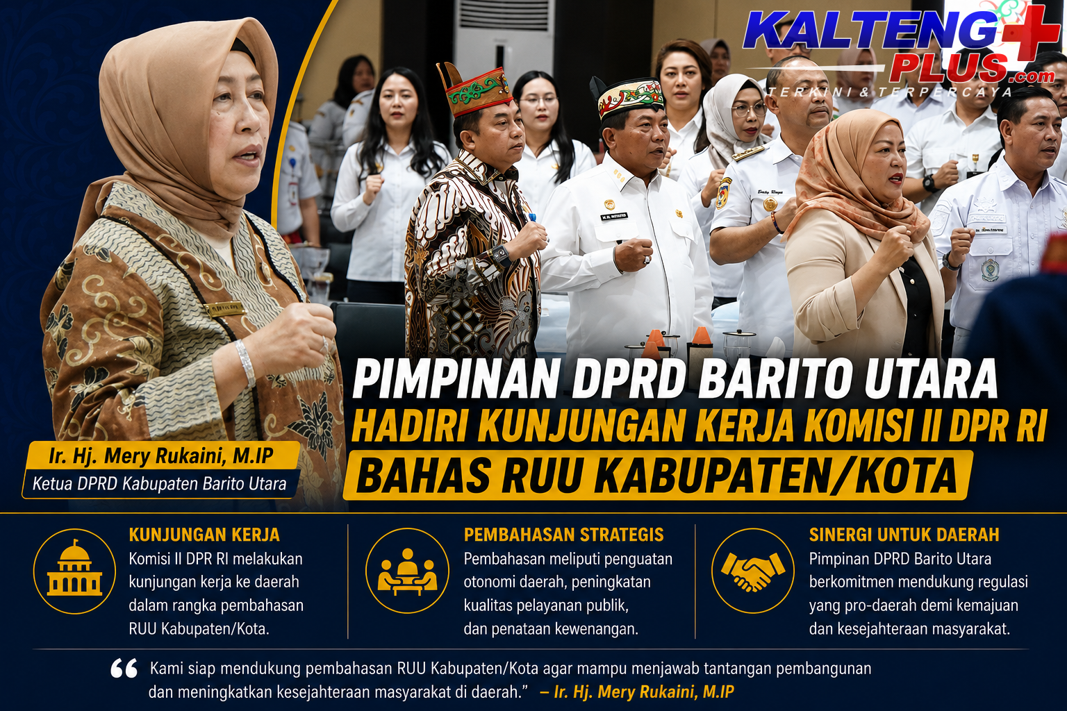 pimpinan dprd barito utara hadiri kunjungan kerja komisi ii dpr ri bahas ruu kabupatenkota