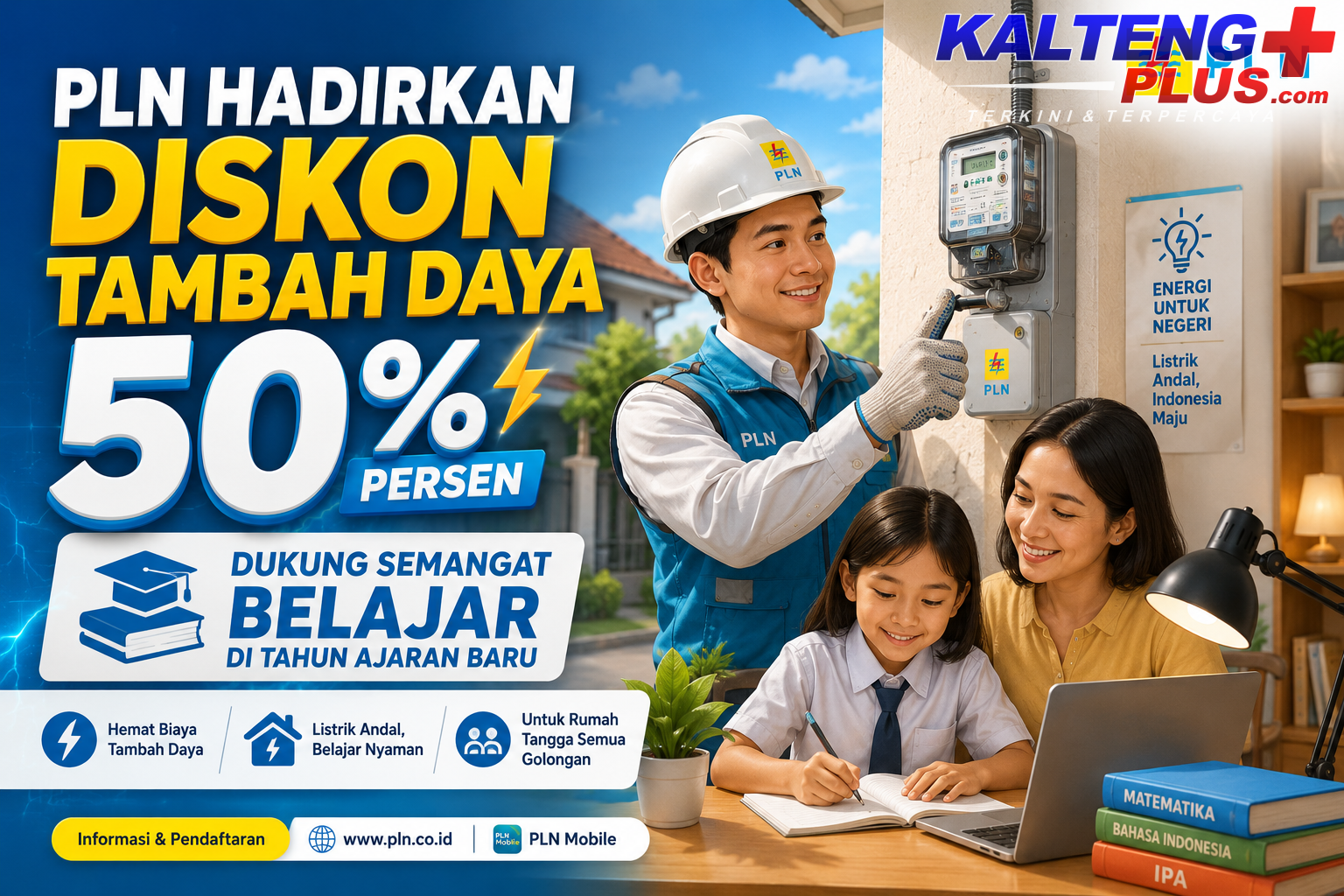 pln hadirkan diskon tambah daya 50 persen dukung semangat belajar di tahun ajaran baru