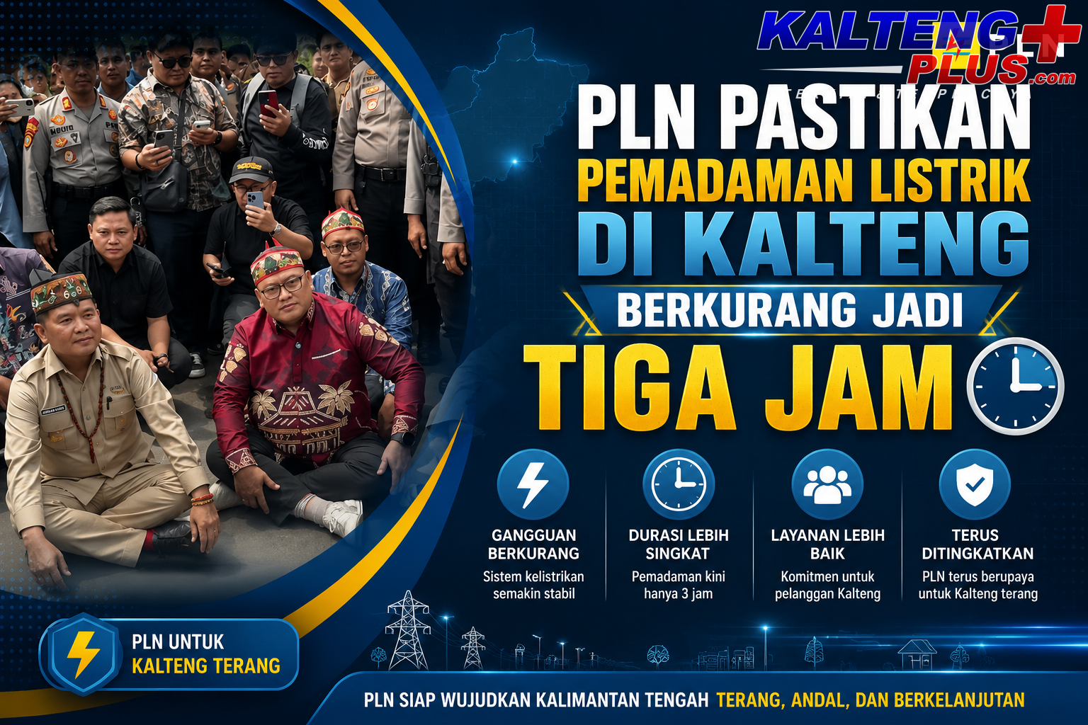 pln pastikan pemadaman listrik di kalteng berkurang jadi tiga jam