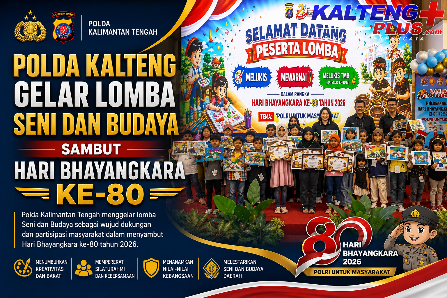 polda kalteng gelar lomba seni dan budaya sambut hari bhayangkara ke 80