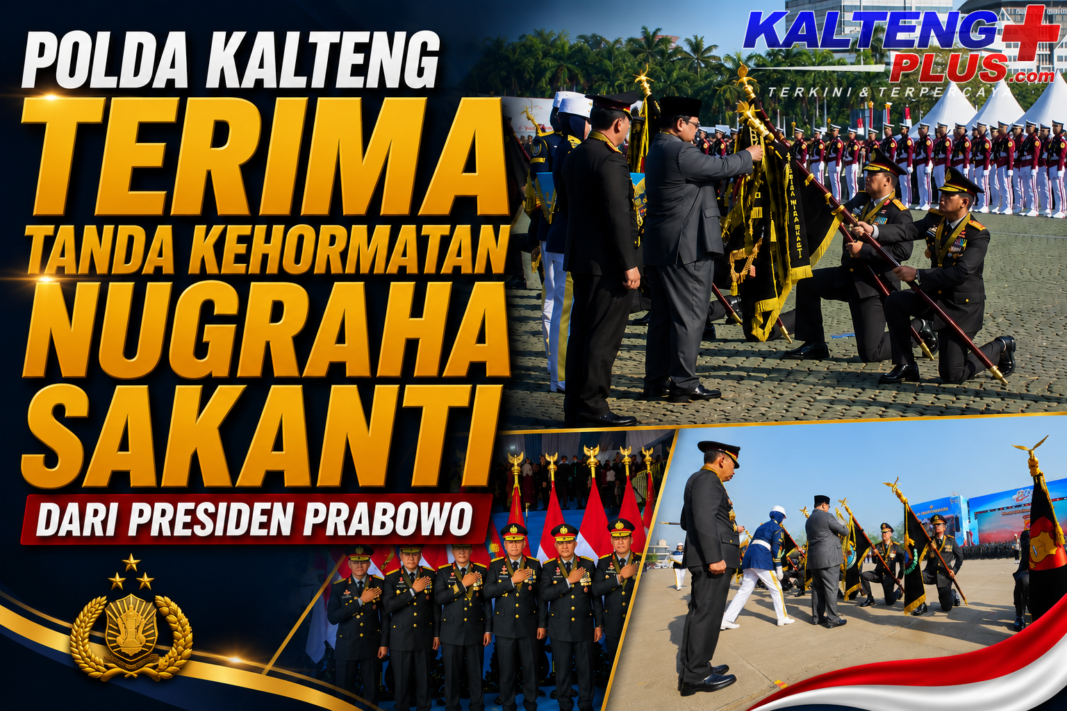polda kalteng terima tanda kehormatan nugraha sakanti dari presiden prabowo