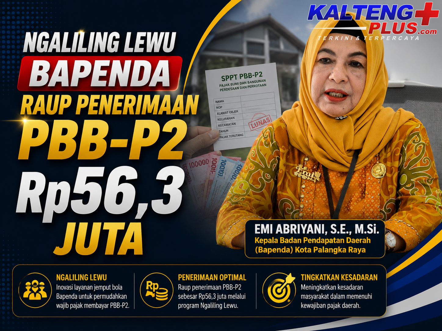 program ngaliling lewu bapenda palangka raya himpun penerimaan pbb p2 rp563 juta