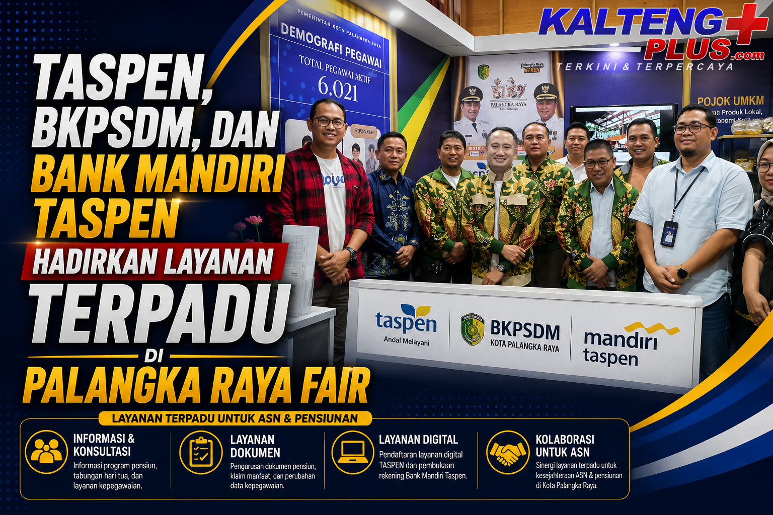 pt taspen bkpsdm dan bank mandiri taspen hadirkan layanan terpadu di palangka raya fair 2026 1