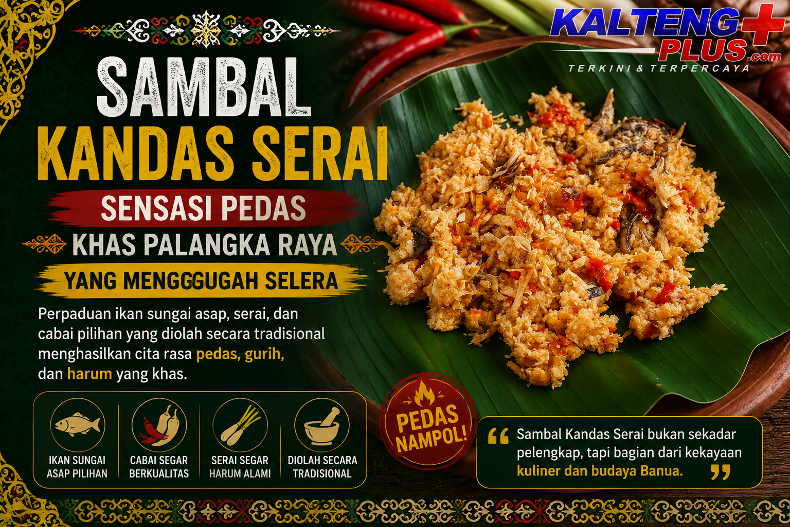 sambal kandas serai sensasi pedas khas palangka raya yang menggugah selera