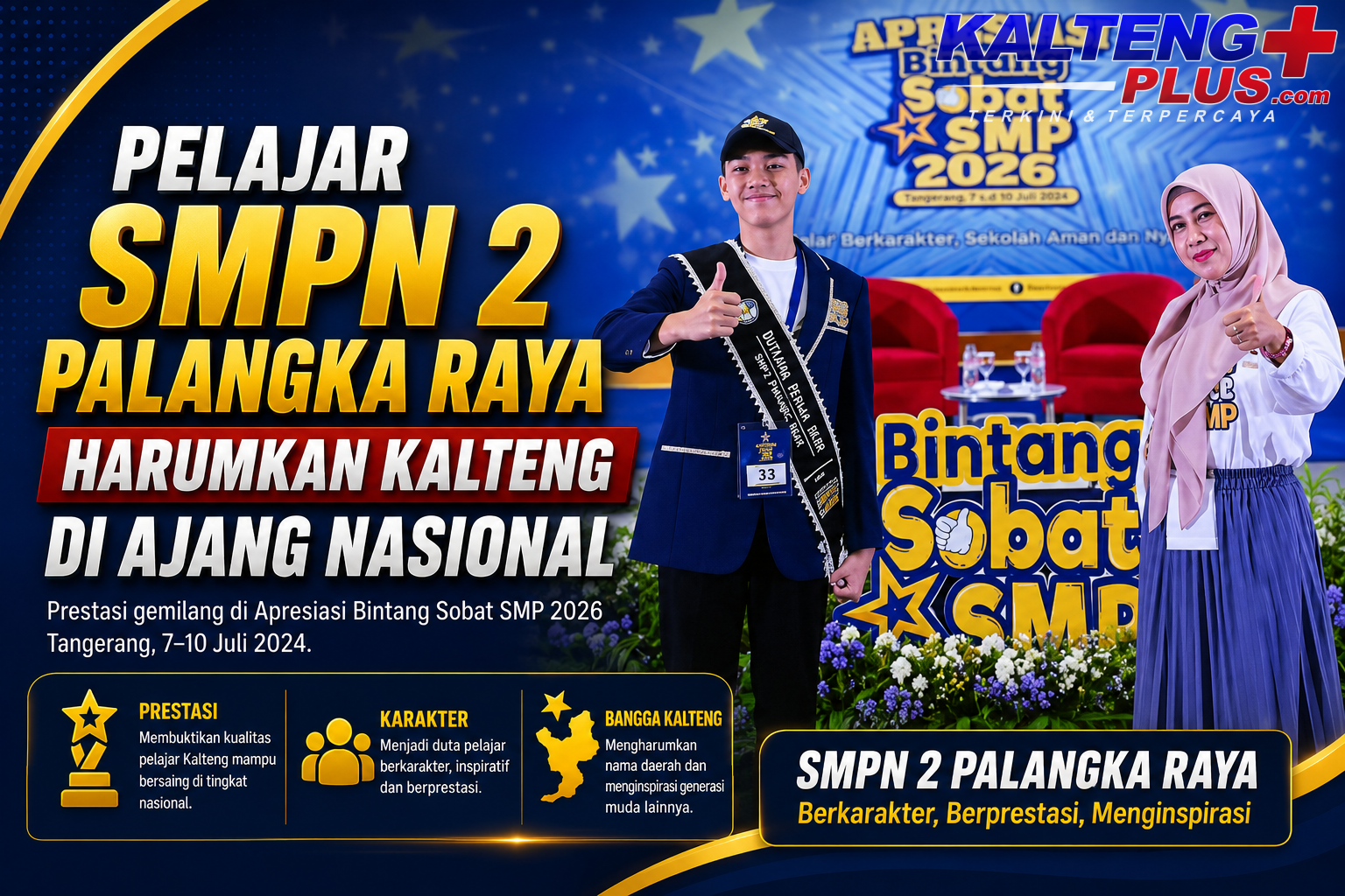 siswa smpn 2 palangka raya wakili kalteng di ajang bintang sobat smp nasional 2026