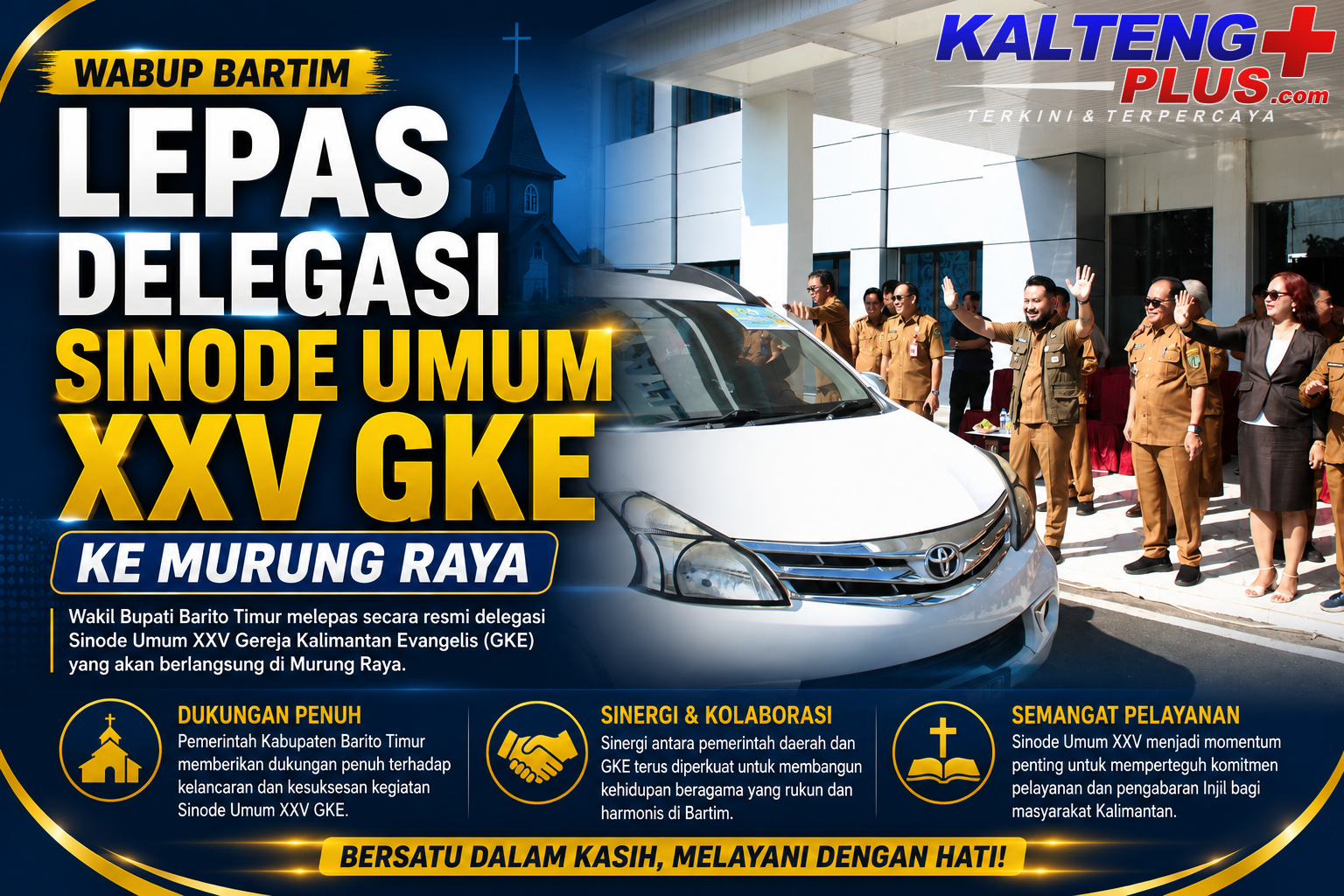 wabup bartim lepas delegasi sinode umum xxv gke tekankan sinergi gereja dan pemerintah