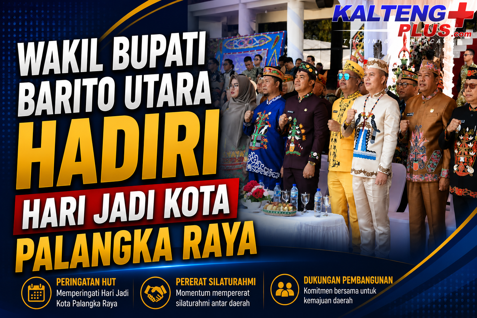 wakil bupati barito utara hadiri hari jadi kota palangka raya