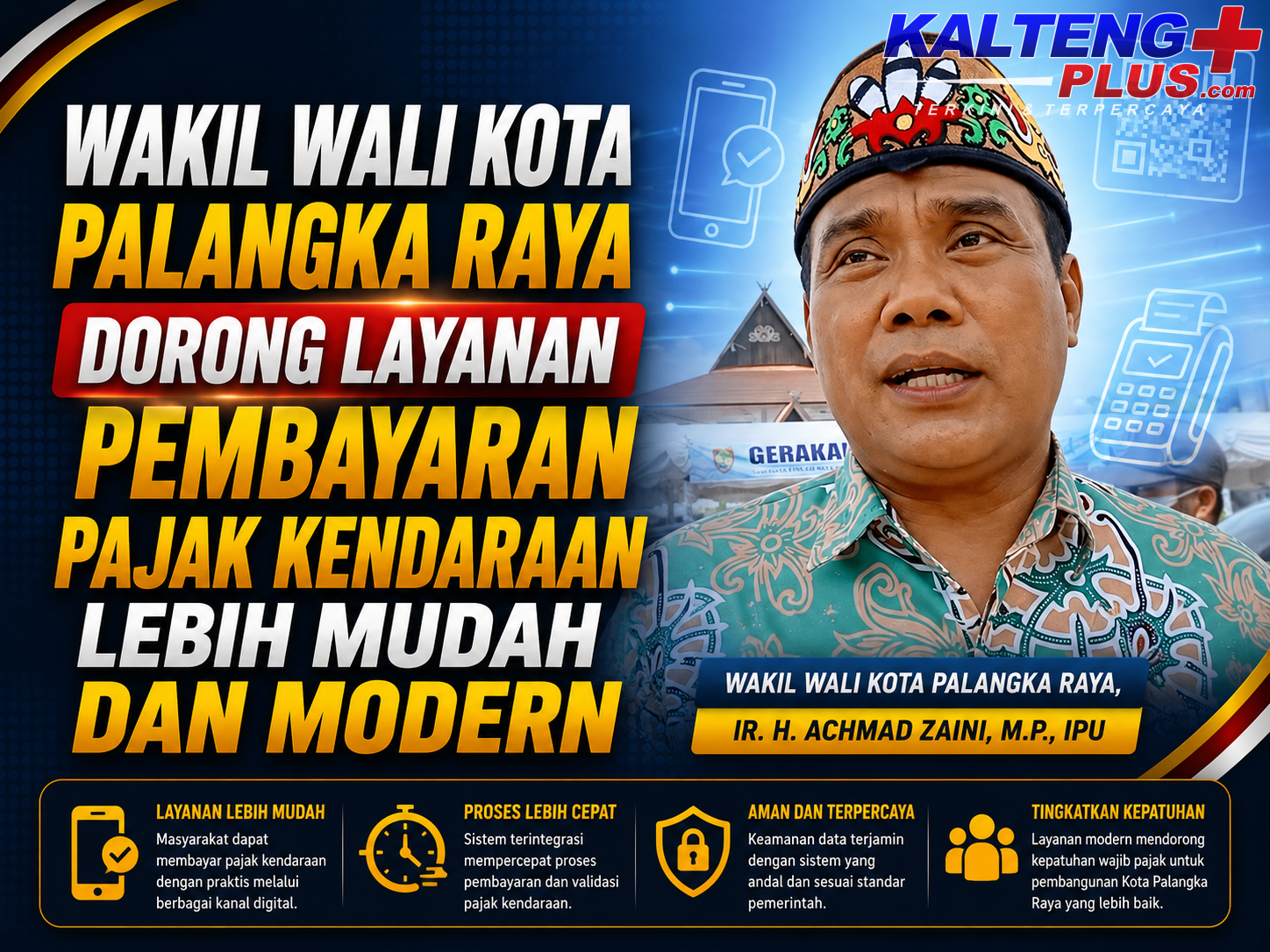 wakil wali kota palangka raya dorong kemudahan pembayaran pajak kendaraan layanan samsat terus dievaluasi